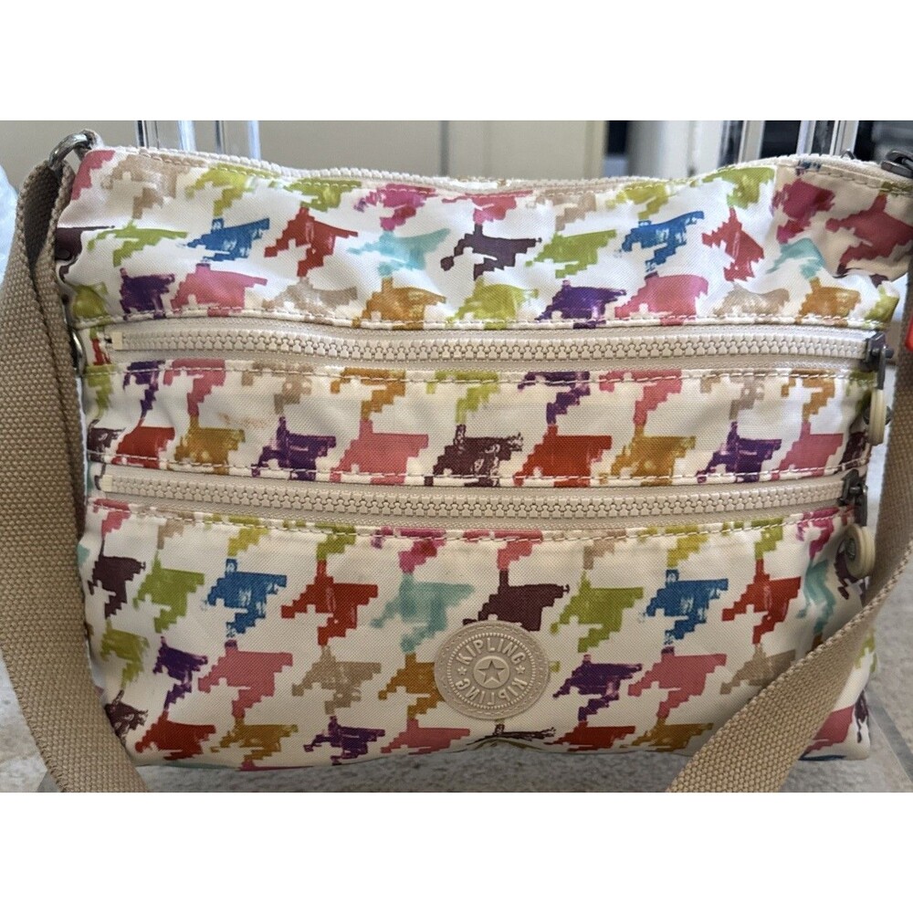 Kipling Multi Color Multi Pocket Nylon Shoulder Bag